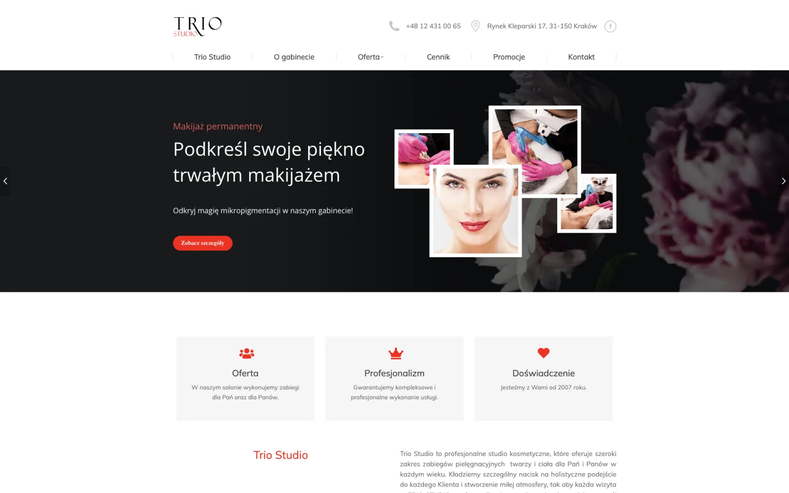 Realizacja Gekos: Trio Studio - Studio kosmetyczne (2024)